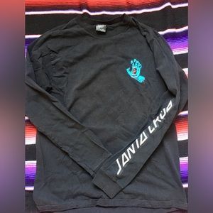 Santa Cruz black long sleeve t-shirt in mens size medium